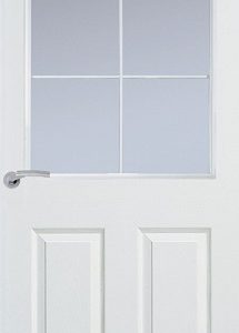 Internal White Woodgrain Manhattan White Leaded 6 Light (CLEAR GLASS) Door